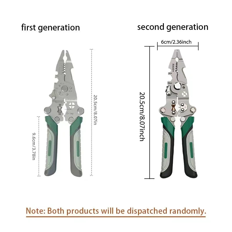 Multi-Function Wire Stripper Pliers - Foldable Electrician Crimping Tool