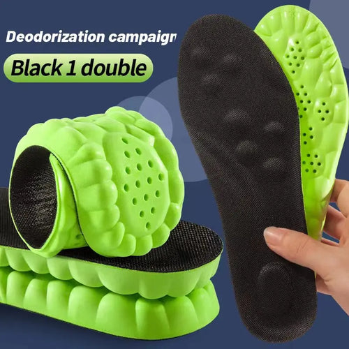 4D Sport Insoles - Orthopedic Arch Support Shoe Inserts with Shock Absorption