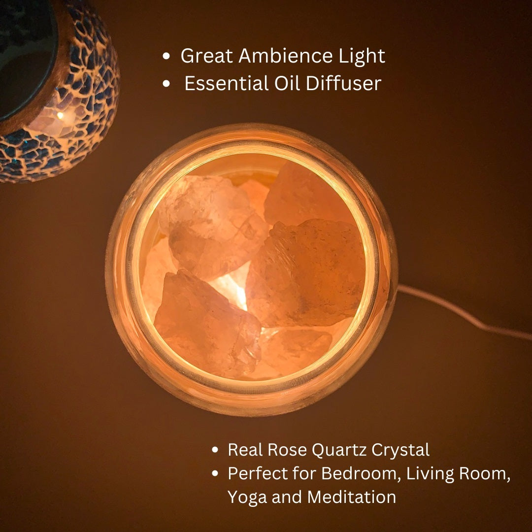 Aurora Crystal Light - Rose Quartz Diffusing