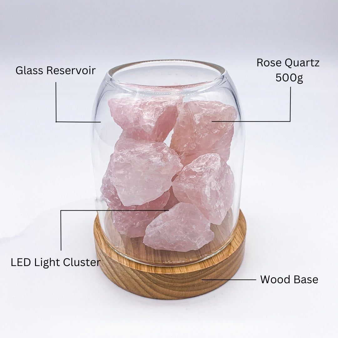 Aurora Crystal Light - Rose Quartz Diffusing