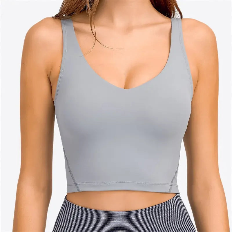 Nepoagym PASSION Tank Top with Shelf Built In Bra Crop Top with