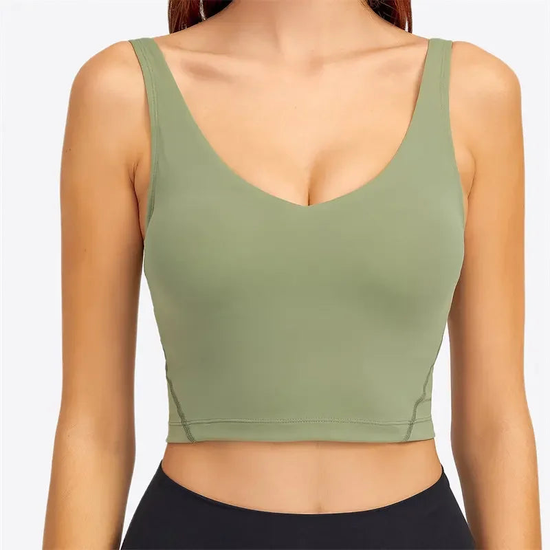 Nepoagym PASSION Tank Top with Shelf Built In Bra Crop Top with