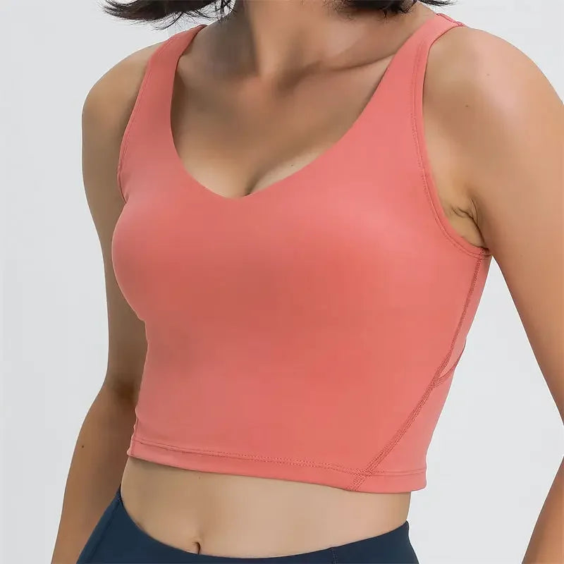 Nepoagym PASSION Tank Top with Shelf Built In Bra Crop Top with
