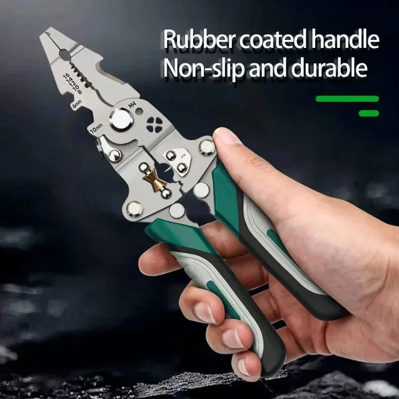 Multi-Function Wire Stripper Pliers - Foldable Electrician Crimping Tool