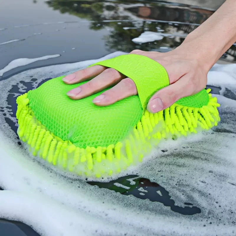 Microfiber Car Wash Sponge & Detailing Glove - Premium Auto Cleaning Kit