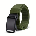 New Automatic Buckle Belt, Canvas Tactical Workwear Casual Outdoor Military Training Pants Belt For Men