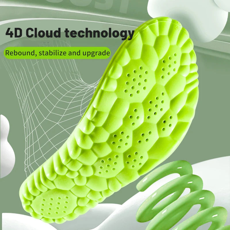 4D Sport Insoles - Orthopedic Arch Support Shoe Inserts with Shock Absorption
