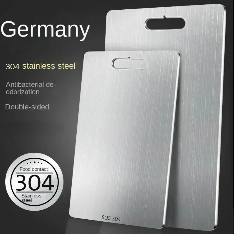 316 Stainless Steel Panel and Chopping Board Kitchen Household Thickened Double Sided Cutting Board Block Kneading Dough Boards