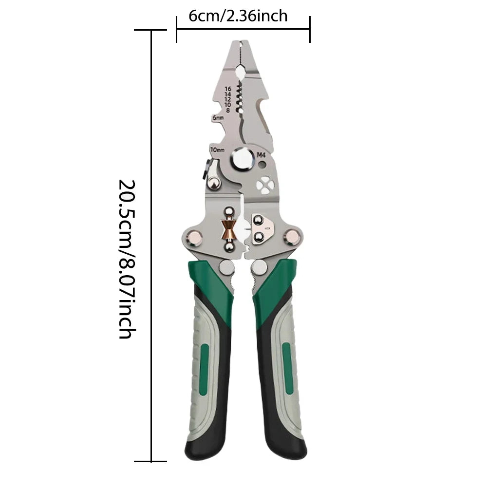 Multi-Function Wire Stripper Pliers - Foldable Electrician Crimping Tool
